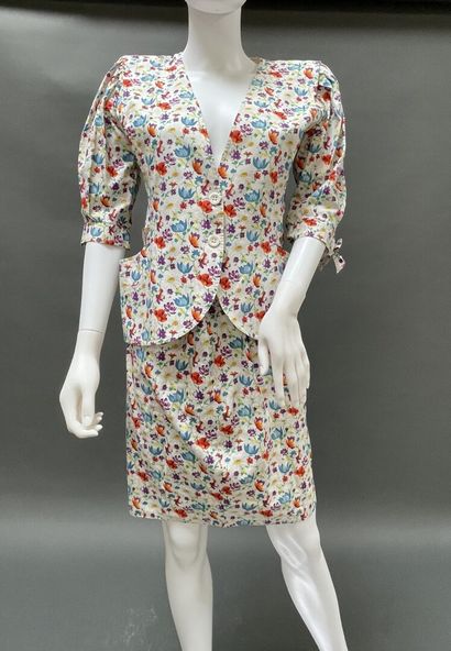 UNGARO Parallèle 
Floral-print cotton suit,...