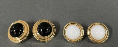MONET 
Set of 4 pairs of gold-tone metal...