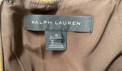 RALPH LAUREN
Brown herringbone wool skirt...