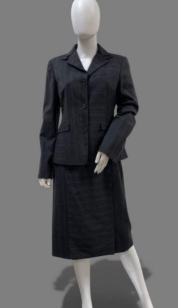 ETRO 
Gray wool suit with light gray and...
