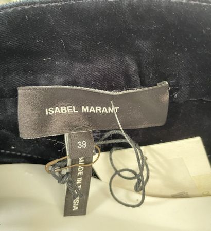 ISABELLE MARANT 
Navy blue velvet cropped...