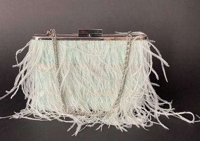 Alessia MASSIMO 
Hard metal bag with turquoise...