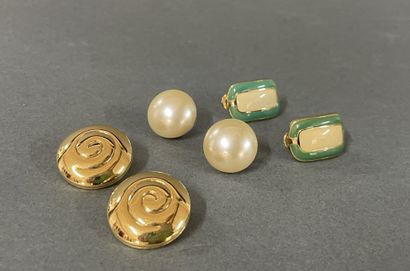 LANVIN, Nina RICCI 
Set of three pairs of...