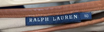 RALPH LAUREN
Straight-cut beige cotton skirt...