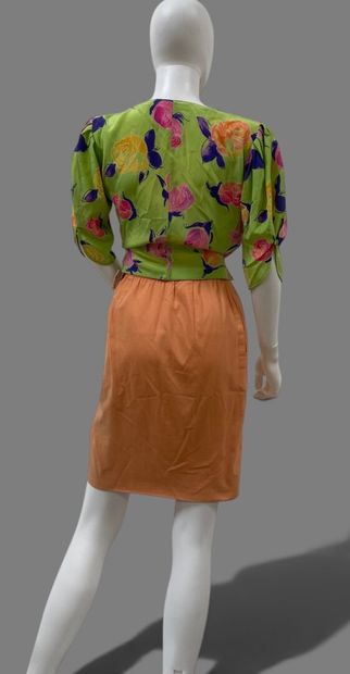 Emmanuel UNGARO 
Set including two silk crepe...