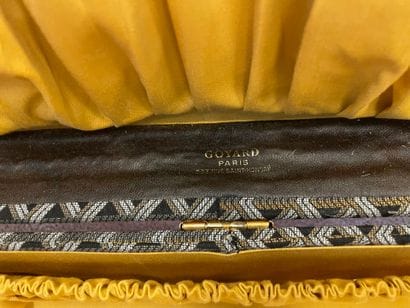 GOYARD
Set of 2 suitcases made of brown leather...