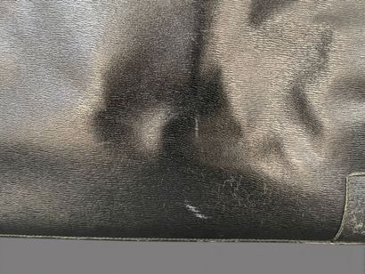 GUCCI 
Black Safiano leather tote bag, double...