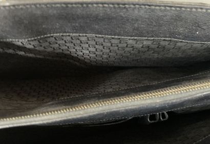 GUCCI 
Black Safiano leather tote bag, double...