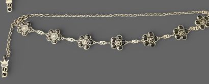SQ
Metal chain belt with black enamelled...