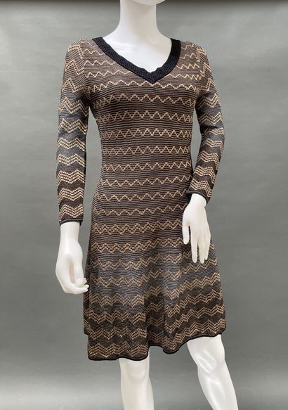 MISSONI
Knit dress with gold lurex, V-neck,...