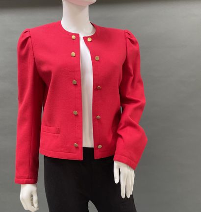 Franck & Fils 
Red wool jacket, round neckline,...