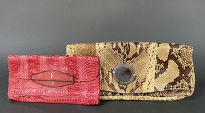 Maya N, REY AUGUSTI 
Set of two reptile-print...