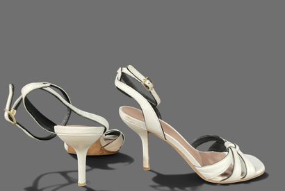 Diane VON FURSTENBERG
Pair of white leather...
