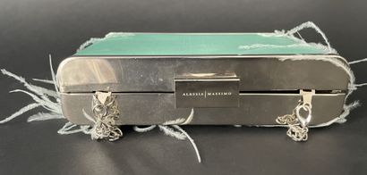 Alessia MASSIMO 
Hard metal bag with turquoise...