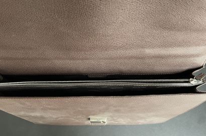 LANCEL
40 cm brown grained leather briefcase,...