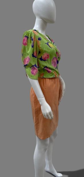 Emmanuel UNGARO 
Set including two silk crepe...