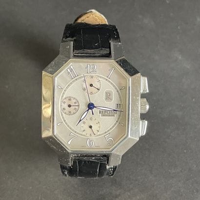 REPOSSI
Men's stainless steel wristwatch,...