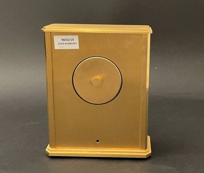 LANCEL
Barometer clock in gold-plated metal...