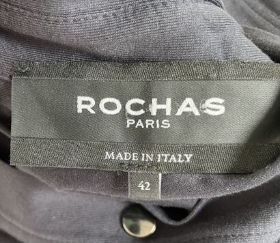 ROCHAS 
Long navy blue cotton jersey dress...