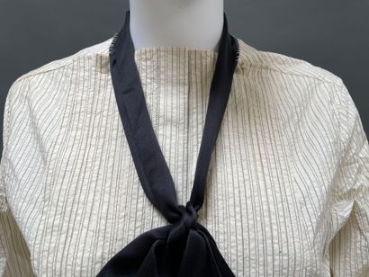 LANVIN Summer 2003 
Ecru and white striped...