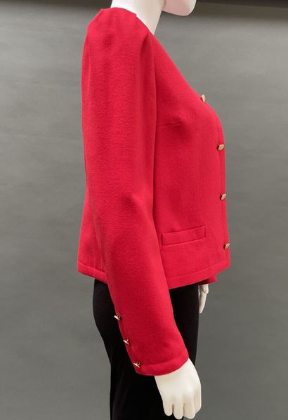 Franck & Fils 
Red wool jacket, round neckline,...