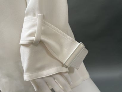 JOSEPH
White silk crepe blouse with adjustable-belt...