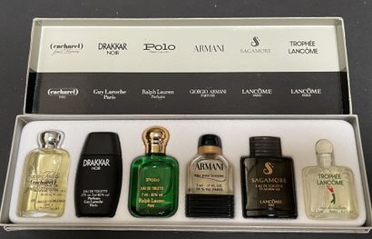 Assortment of samples from various brands:...
