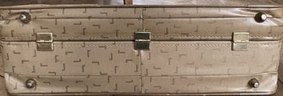 LANCEL
Two suitcases in coated canvas and...
