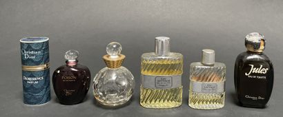Christian DIOR - EAU SAUVAGE
Set of six bottles,...