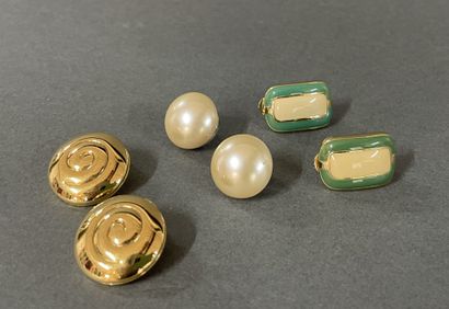 LANVIN, Nina RICCI 
Set of three pairs of...