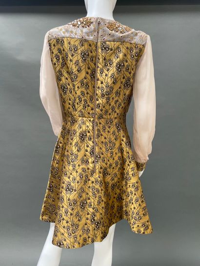 TARA JARMON
Silk dress with gold-background...