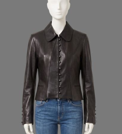 LOULOU DE LA FALAISE.
Short brown leather...