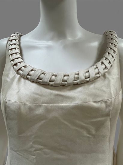 Pierre BALMAIN PARIS
Unbleached silk dress...