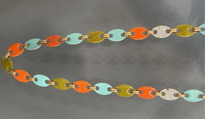 MISSONI
Gold-tone enameled metal belt with...