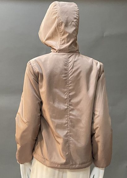 CAROLL
Reversible beige nylon hooded jacket...