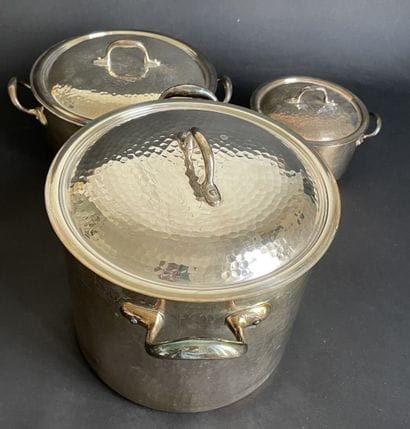 Christian DIOR
Set of three lidded pots in...