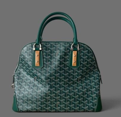GOYARD 
Vendôme bag, 23 cm, made of green...