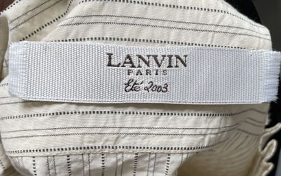 LANVIN Summer 2003 
Ecru and white striped...