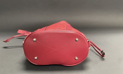 LANCEL
Red embossed leather bucket bag with...