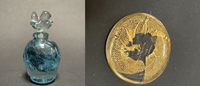 MURANO 
glass pebble with gold leaf inclusions

Included...