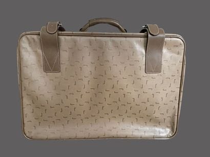 LANCEL
Two suitcases in coated canvas and...