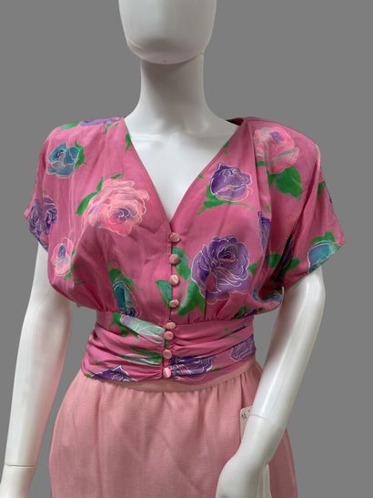 Emmanuel UNGARO 
Set including two silk crepe...