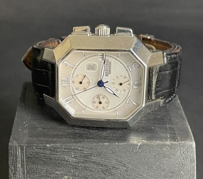 REPOSSI
Men's stainless steel wristwatch,...