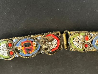 Set of four vintage costume jewelry bracelets...