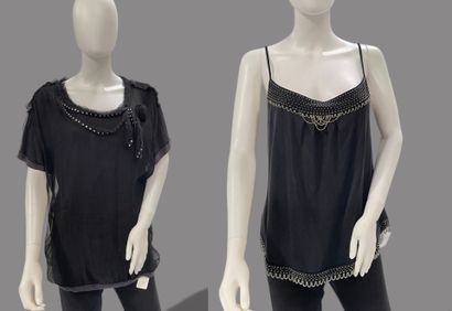 LANVIN, Christian LACROIX 
Set of two black...