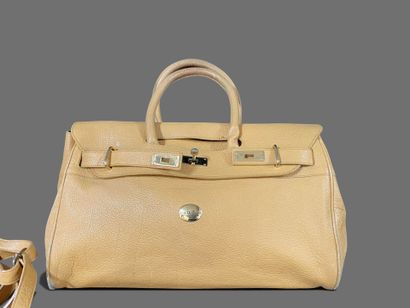 MAX DOUGLAS 
Pyla beige leather tote bag,...