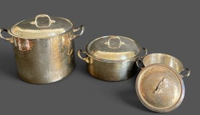 Christian DIOR
Set of three lidded pots in...