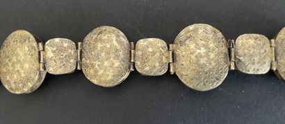 Set of four vintage costume jewelry bracelets...