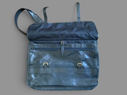 LONGCHAMP
Black leather garment bag with...
