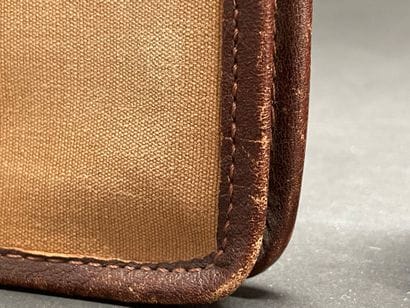 CELINE 
Set of three 25-cm canvas and leather...